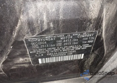 2025 Hyundai Sonata Sel z USA, uszkodzony, nr VIN KMHL64JA9SA474595